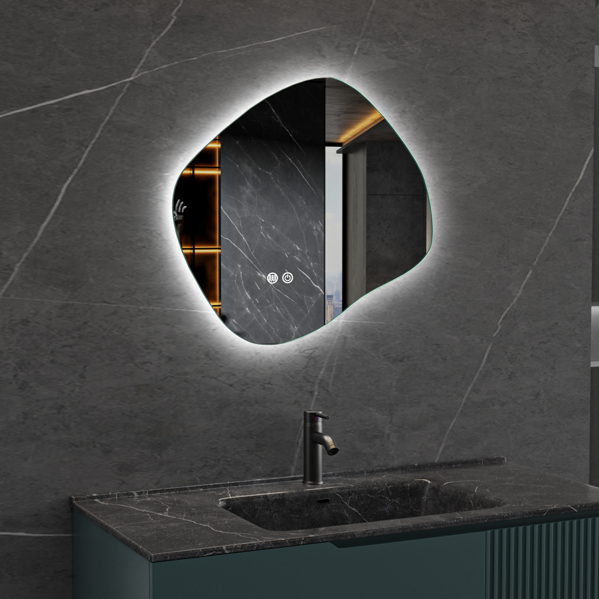 LED speil 80x72 cm | Anti-tåke | Justerbar belysning | CE-sertifisert | Lyfco LED speil 80x72 cm | Anti-tåke | Justerbar belysning | CE-sertifisert | Lyfco