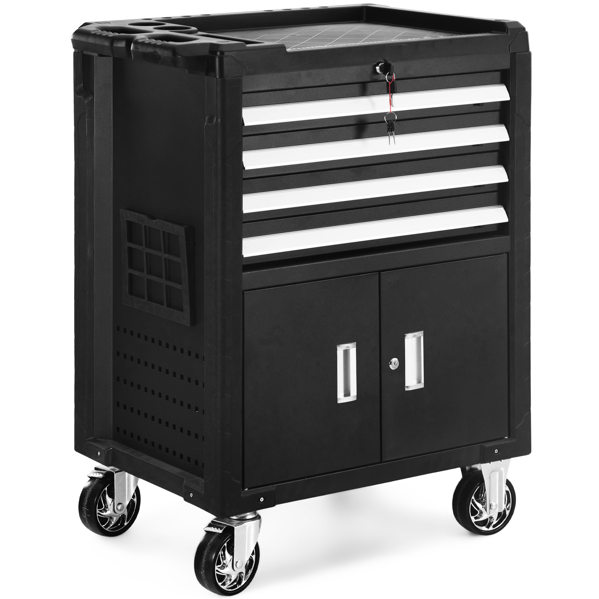 Mont�rsvogn med fire skuffer og underskap