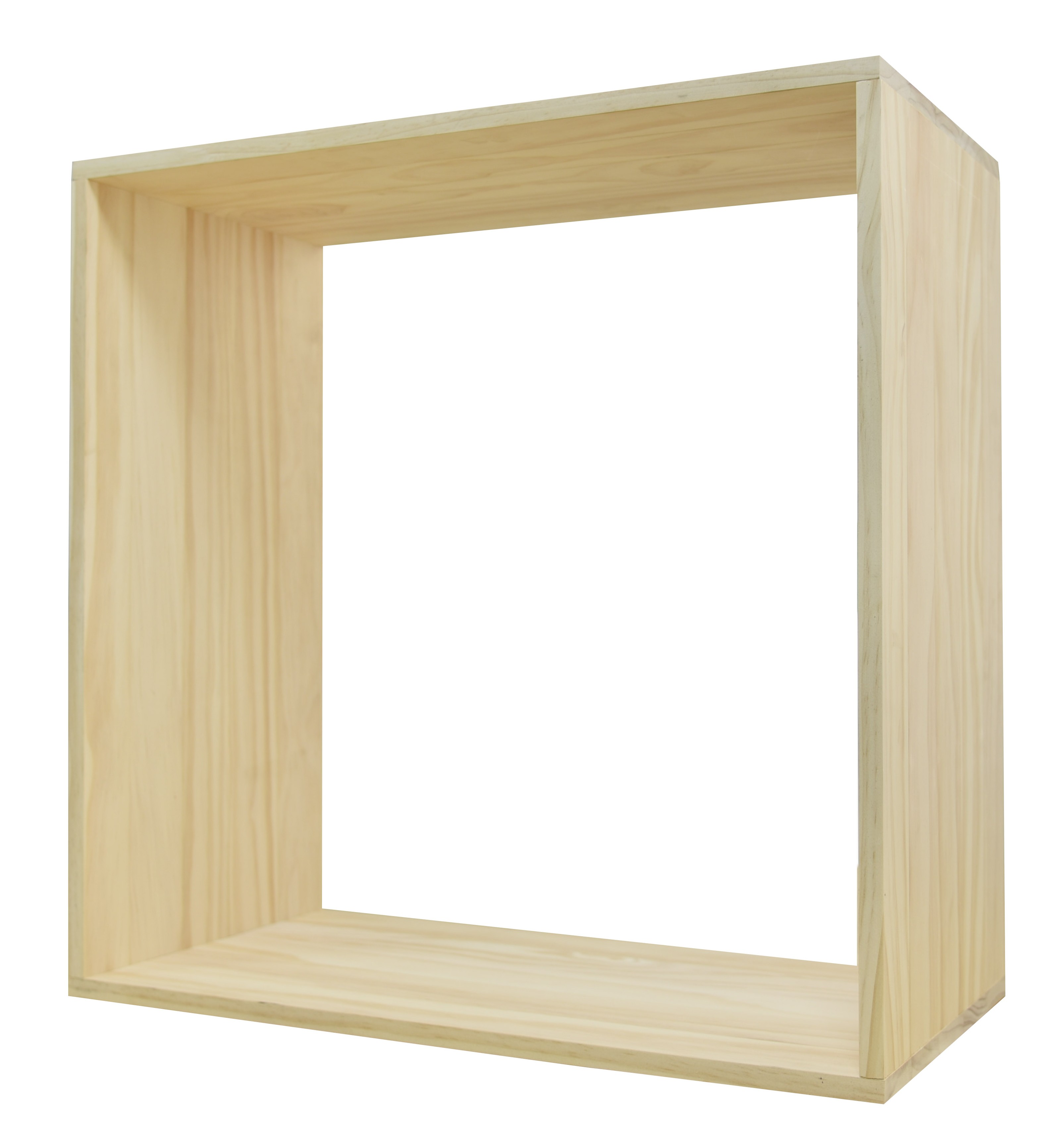 Oppbevaringsboks i tre for vin | 60x60x30 cm | Naturlig furu