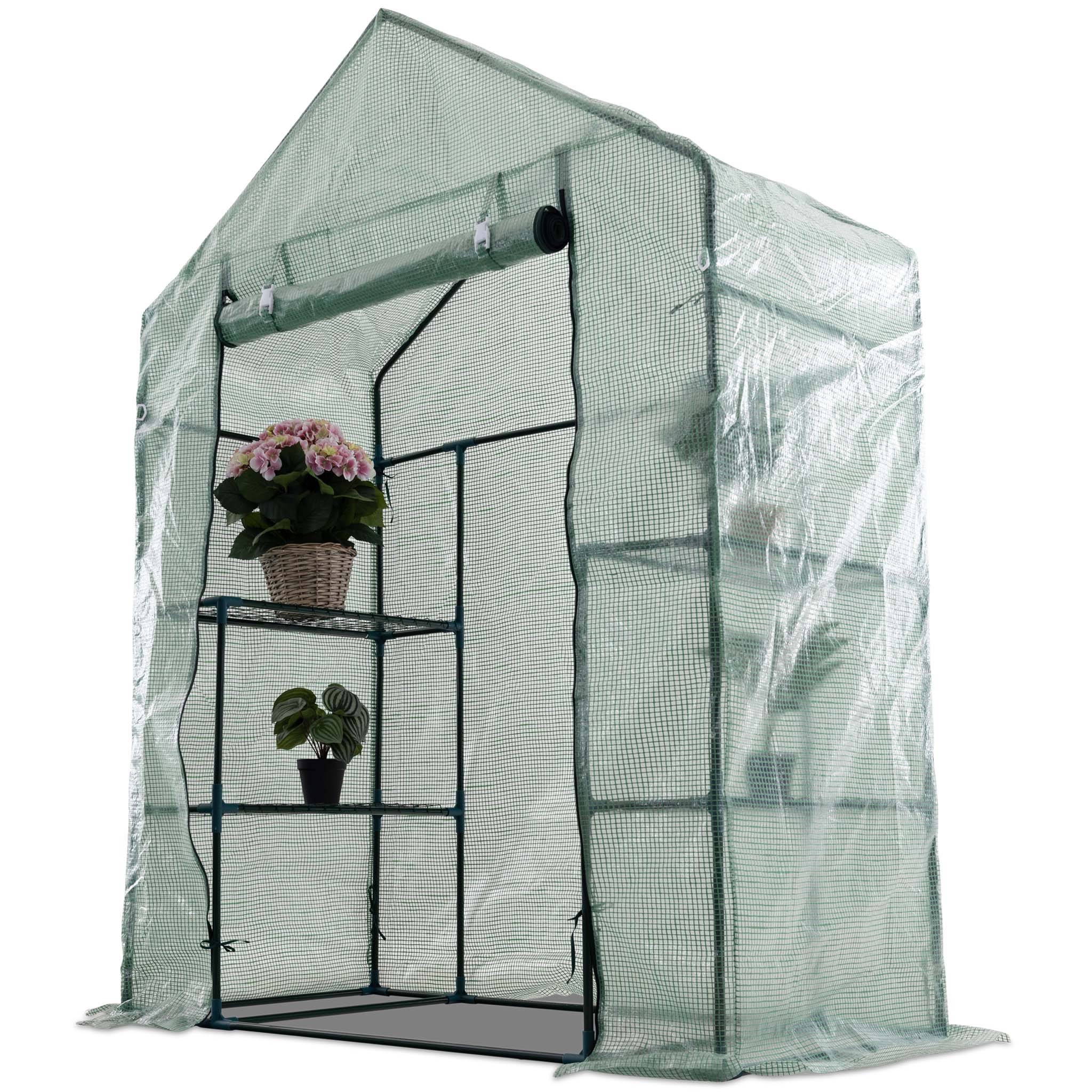 Lite drivhus i plast 1m² | Stålramme med PE plastdeksel Lite drivhus i plast 1m² | Stålramme med PE plastdeksel