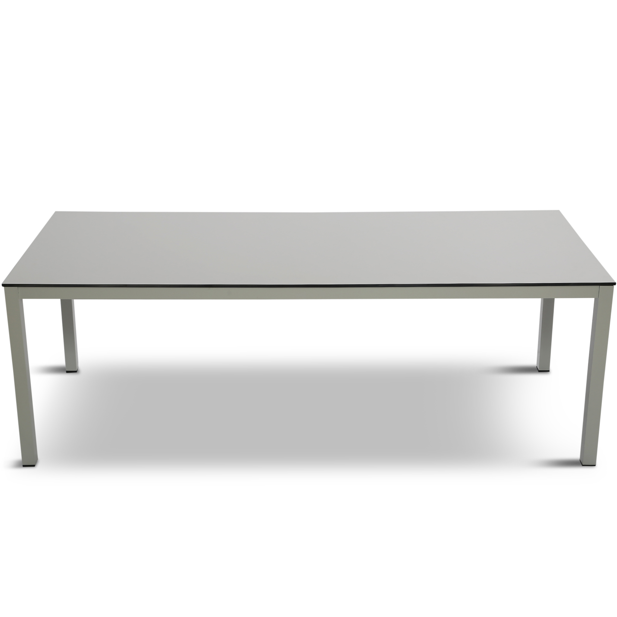 Vedlikeholdsfritt spisebord i høytrykkslaminat og aluminium - 220cm Vedlikeholdsfritt spisebord i høytrykkslaminat og aluminium - 220cm