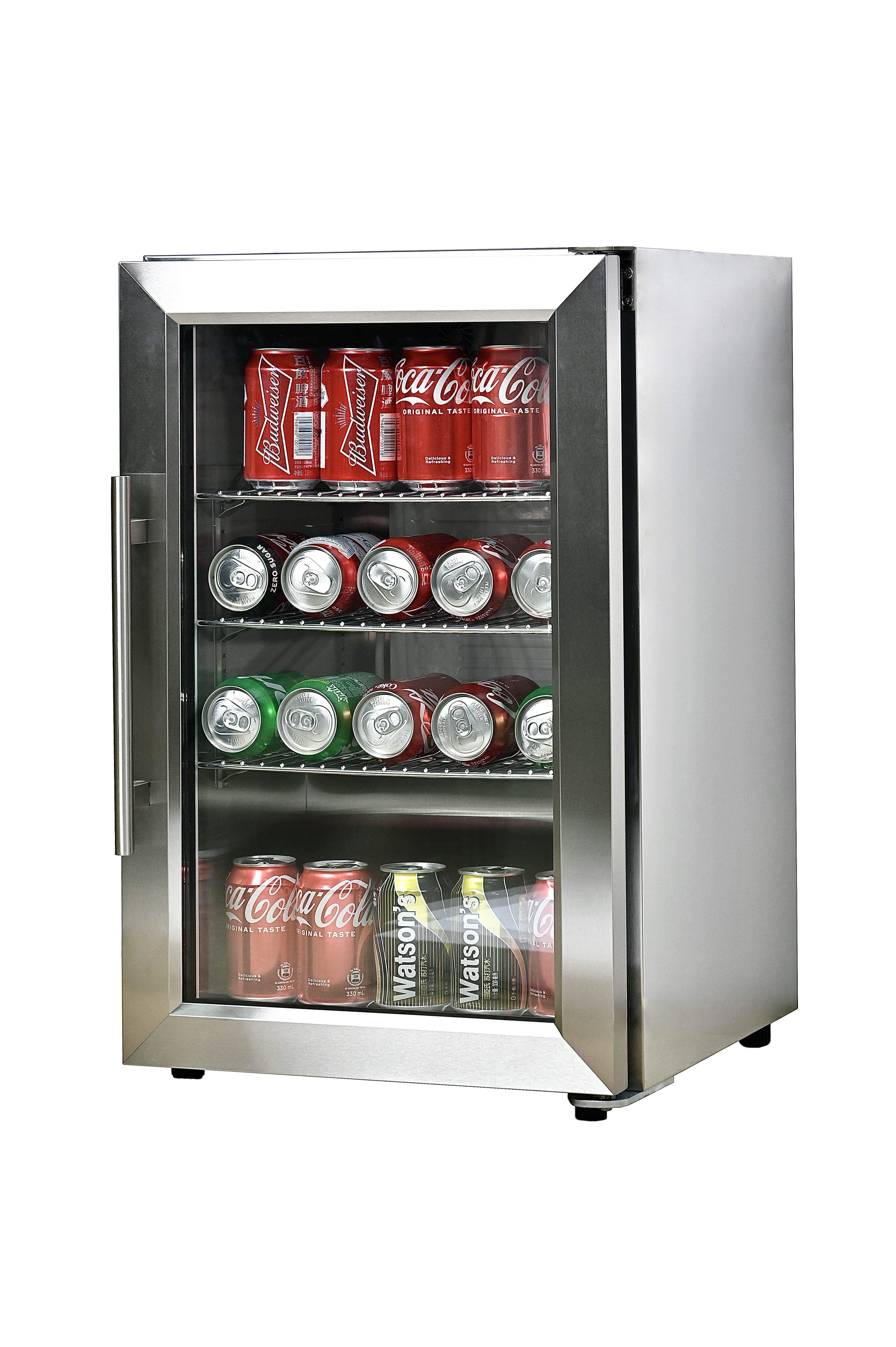 Utend�rskj�leskap i rustfritt st�l | UV-glass og LED-belysning | 63 L