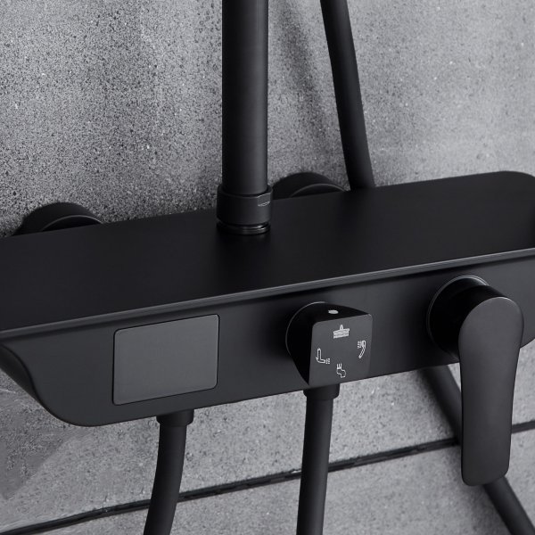 Takdusjsett med LED-display | Svart Takdusjsett med LED-display | Svart