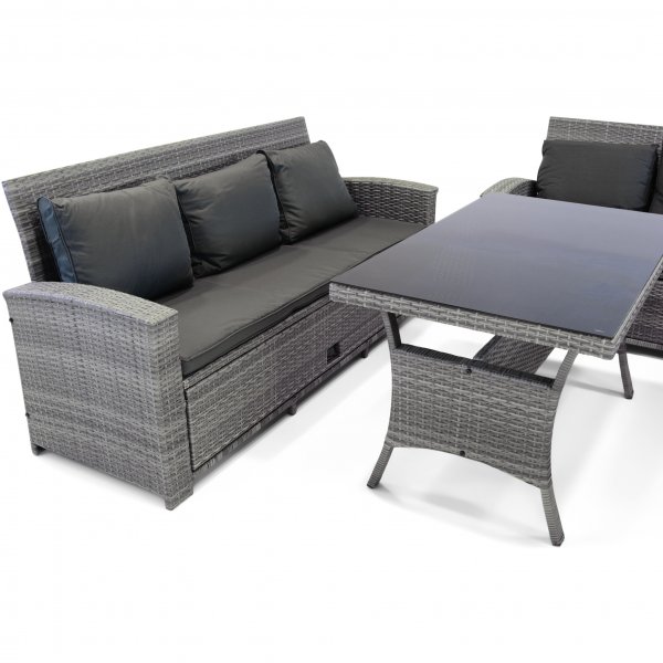 Sofagruppe utembler | Innebygd oppbevaring | Gr kunstrotting | Sanns