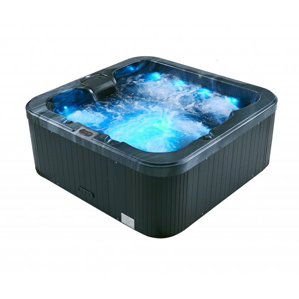 Spabad 190x190 cm for 4�6 personer | Zeus Blackline med Balboa� og Lucite�