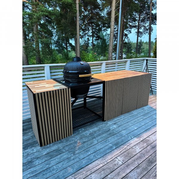 Kamado-grill | Keramisk grill BBQ | �45 cm | Svart