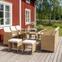 Spisegruppe / utegruppe 10 sitteplasser | 6 stoler og 4 paller | Sk�rhamn beige