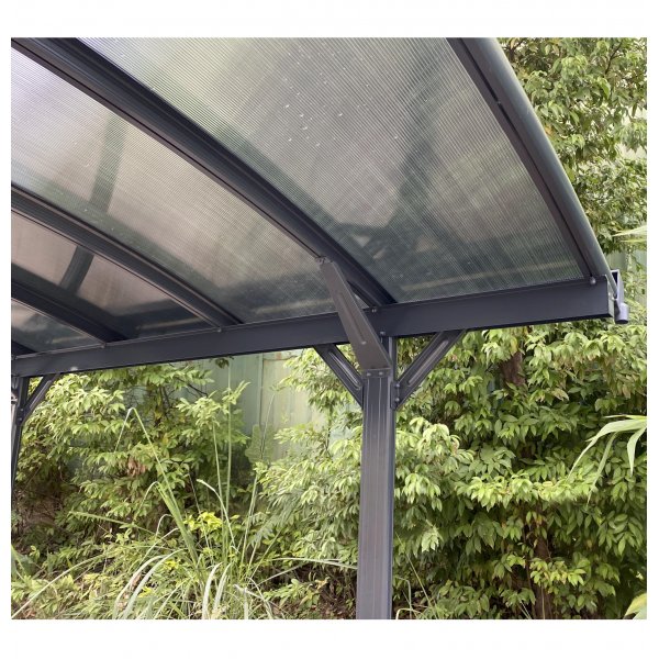 Carport 15 m� | 505 x 303 cm | Enkel biloppstillingsplass, moderne og elegant beskyttelse