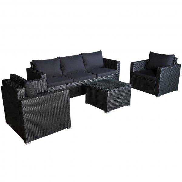 Sofagruppe utemøbler | Innebygd oppbevaring | Grå kunstrotting | Sannäs Sofagruppe utemøbler | Innebygd oppbevaring | Grå kunstrotting | Sannäs