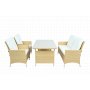 Loungesett med bord i beige | 2 stoler | 2-seters sofa | Gillinge