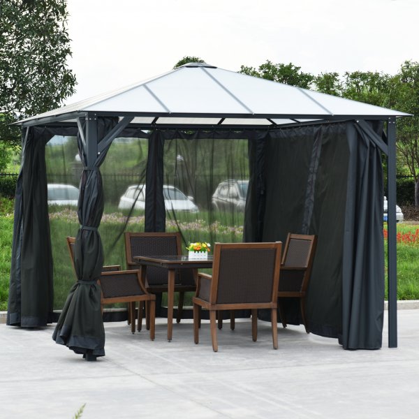 Premium paviljong 3x3m med tak i kanalplast Premium paviljong 3x3m med tak i kanalplast