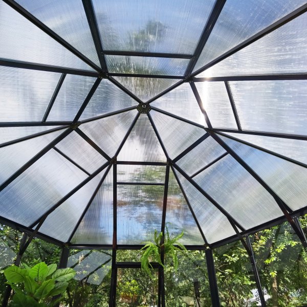 Orangeri og lysthus 12,6 m² | Sekskantet drivhus | 4 mm sikkerhetsglass Orangeri og lysthus 12,6 m² | Sekskantet drivhus | 4 mm sikkerhetsglass