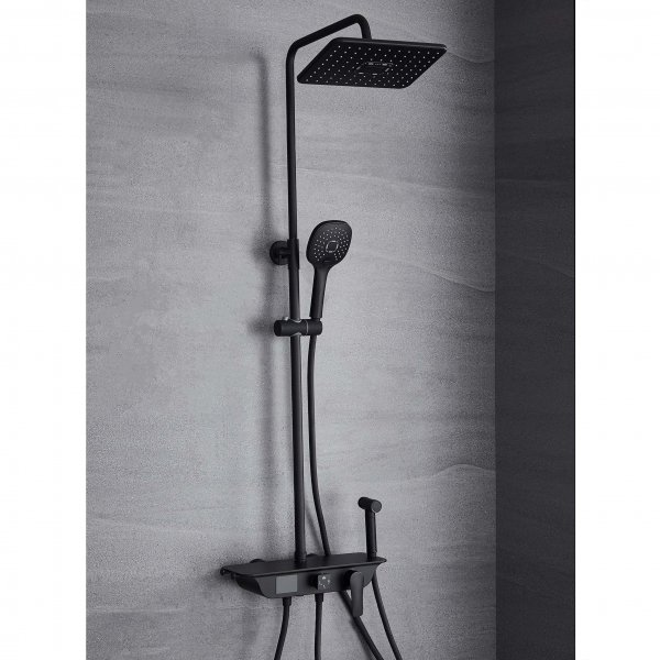 Takdusjsett med LED-display | Svart Takdusjsett med LED-display | Svart