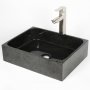Servant 45x35cm | Svart naturstein | Unike skift