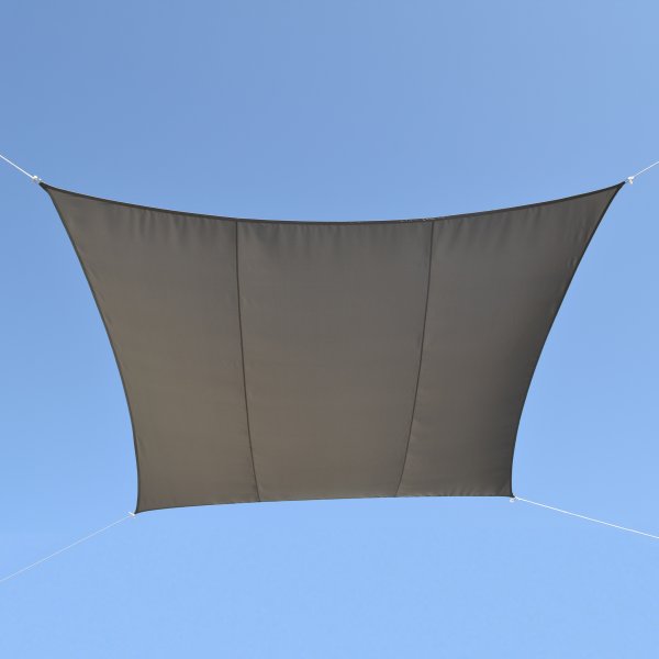 Kvadratiskt solseil - 4 x 4m - Gr
