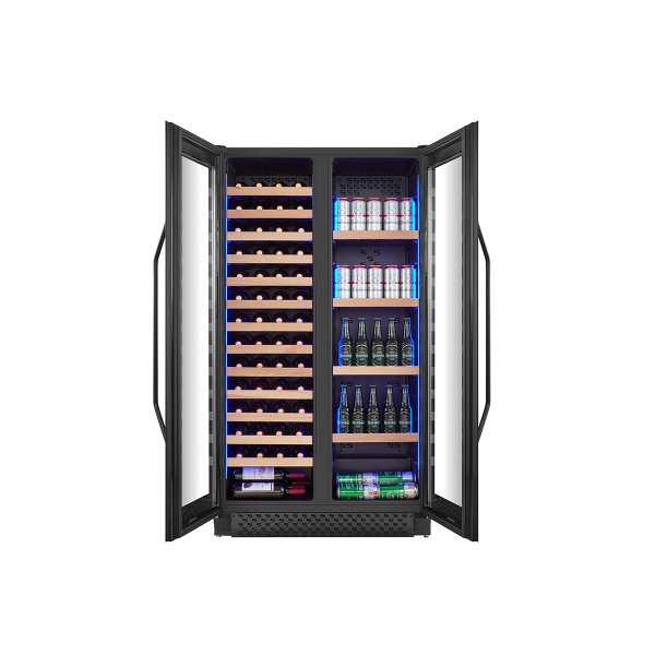 Stor vinkj�ler for 60 flasker og 218 bokser | Eksklusivt design med doble temperatursoner | 365 L