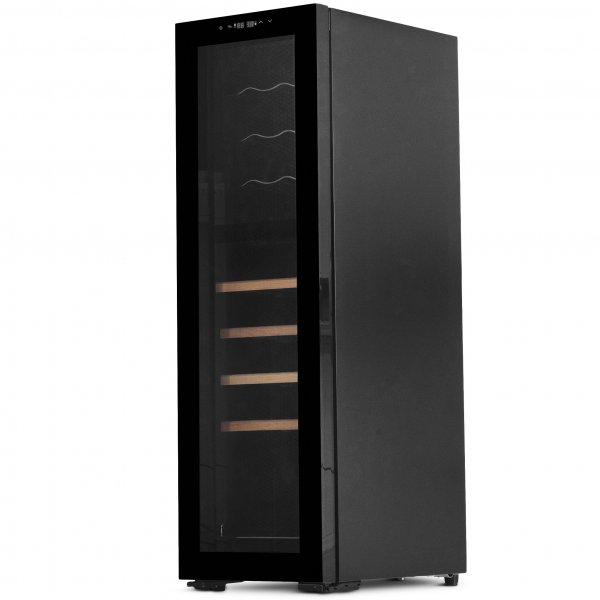 Vinkjøleskap 27 flasker | 2 kjølesoner | Stillegående | Svart Vinkjøleskap 27 flasker | 2 kjølesoner | Stillegående | Svart