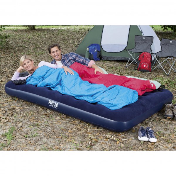 Oppblsbar madrass | Pavillo Airbed Queen med innebygd fotpumpe