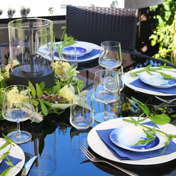 Rund utendrs spisegruppe | 6 stoler | Puter inkludert | Lyfco Tylesand