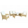 Loungesett med bord i beige | 2 stoler | 2-seters sofa | Gillinge