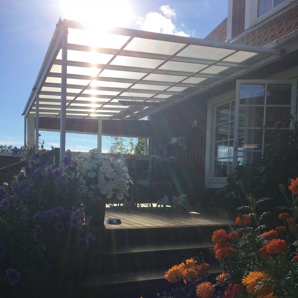 Terrasse 5,6x3,0m | Ekstra hy | Kanalplast / Aluminium