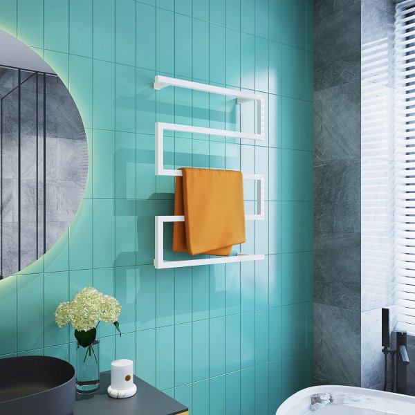 Elektrisk håndkletørker 60x80x12cm | Hvit Elektrisk håndkletørker 60x80x12cm | Hvit