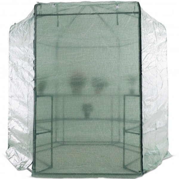 Sekskantet plastdrivhus 3,8m� | St�lramme med PE plastdeksel