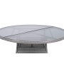 Rundt utebord med herdet glass | �150 cm | Tyl�sand gr�