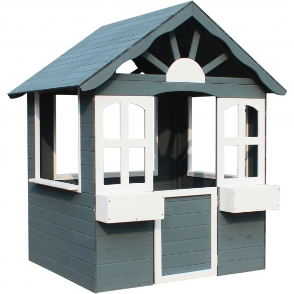 Lekehus i tre 1,3m | Komplett ferdigmalt sett | Gr/hvit