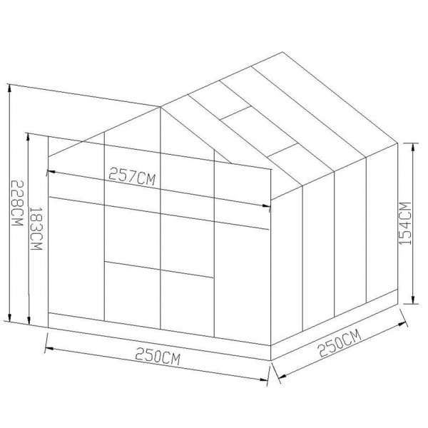 Drivhus 6,4 m² | 4 mm sikkerhetsglass | 5 års stormgaranti Drivhus 6,4 m² | 4 mm sikkerhetsglass | 5 års stormgaranti