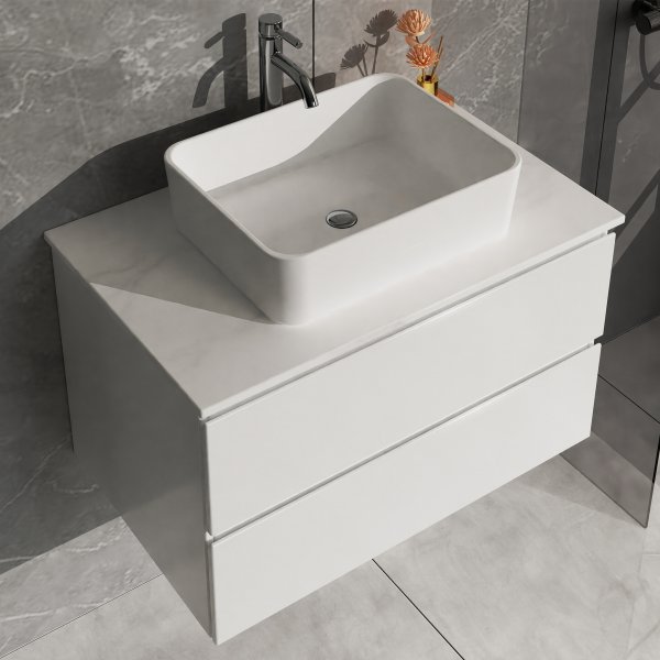 Servantskap | Med vask | Nimbus hvit