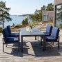 Premium utemøbler i aluminium | Bord & 4 stoler | Hamnviken Premium utemøbler i aluminium | Bord & 4 stoler | Hamnviken