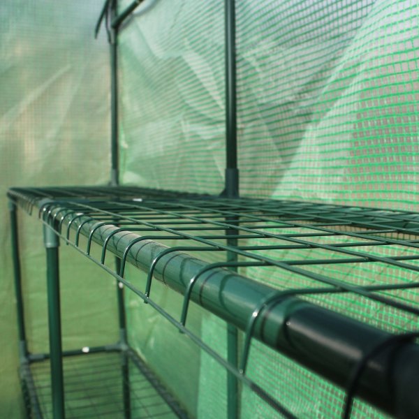 Drivhus i plast 2m� | St�lramme med PE plastdeksel