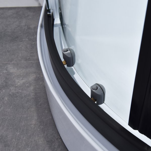 Komplett dusjkabinett - Flere spraymoduser - Regndusj - Sort profil Komplett dusjkabinett - Flere spraymoduser - Regndusj - Sort profil