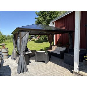 Paviljong premium 4 � 3 m | Tak i kanalplast | Inkl. vegger og myggnett