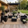 Sofagruppe utem�bler | Innebygd oppbevaring | Gr� kunstrotting | Sann�s