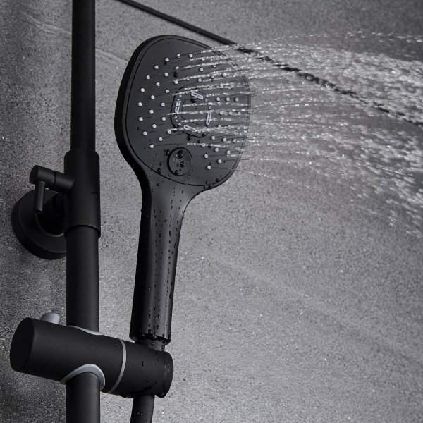 Takdusjsett med LED-display | Svart Takdusjsett med LED-display | Svart