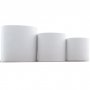 Fiberarmerte utendrskrukker - Hvite - 3-pack