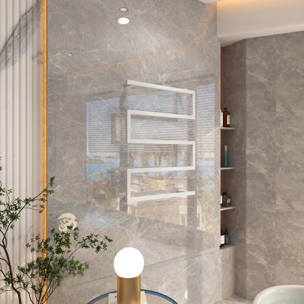 Elektrisk håndkletørker 60x80x12cm | Hvit Elektrisk håndkletørker 60x80x12cm | Hvit