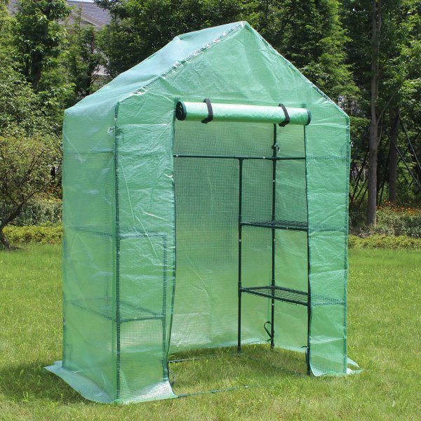 Lite drivhus i plast 1m² | Stålramme med PE plastdeksel Lite drivhus i plast 1m² | Stålramme med PE plastdeksel