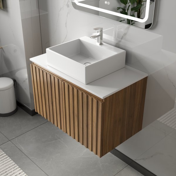 Baderomspakke 80 cm | LED-speil med antiduggfunksjon | Paris Baderomspakke 80 cm | LED-speil med antiduggfunksjon | Paris