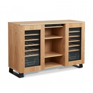 Vinskap med doble temperatursoner � Twin vinskap for 24 flasker med LED-belysning