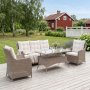 Sofagruppe utem�bler | Innebygd oppbevaring | Gr� kunstrotting | Sann�s