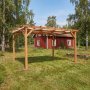 Pergola i tre | 4 � 3 m | M�rkebrun furu