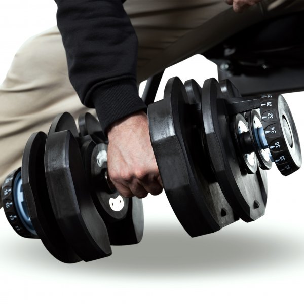 Justerbar hantel 39 kg | 17 vektinnstillinger | Trekkrunner