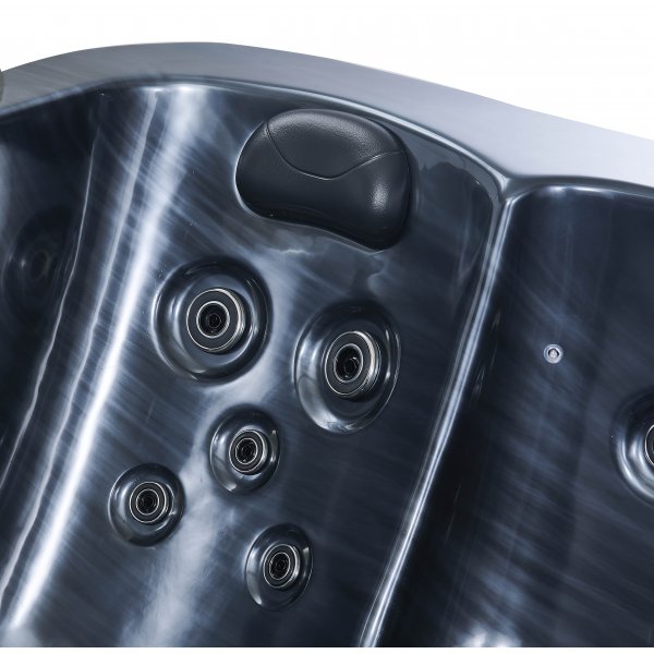 Spabad 190x190 cm for 4�6 personer | Zeus Blackline med Balboa� og Lucite�