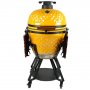 Kamado-grill �54 cm | Keramisk kullgrill i Yellow Pineapple-design med termometer | Hawaii