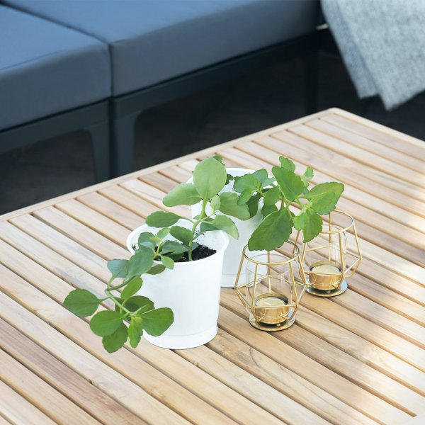 Eksklusiv loungegruppe i teak og aluminium - Björkskär Eksklusiv loungegruppe i teak og aluminium - Björkskär