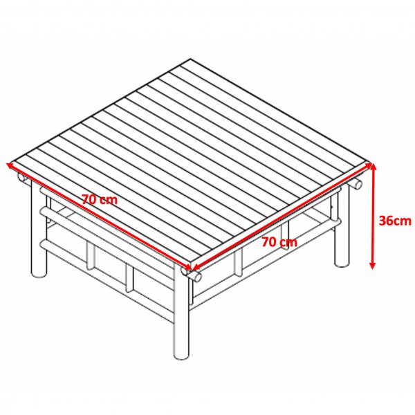 Loungegruppe / sofagruppe i bambus | Puter med avtakbart trekk | Lovn