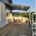 Kundebilde Skyveveranda med tak på 12m² | Skyvbart tak | Kanalplast/Aluminium